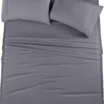 Utopia Bedding 4-Qaybood oo Go’ayaal ah – Cabbirka Queen (Grey)