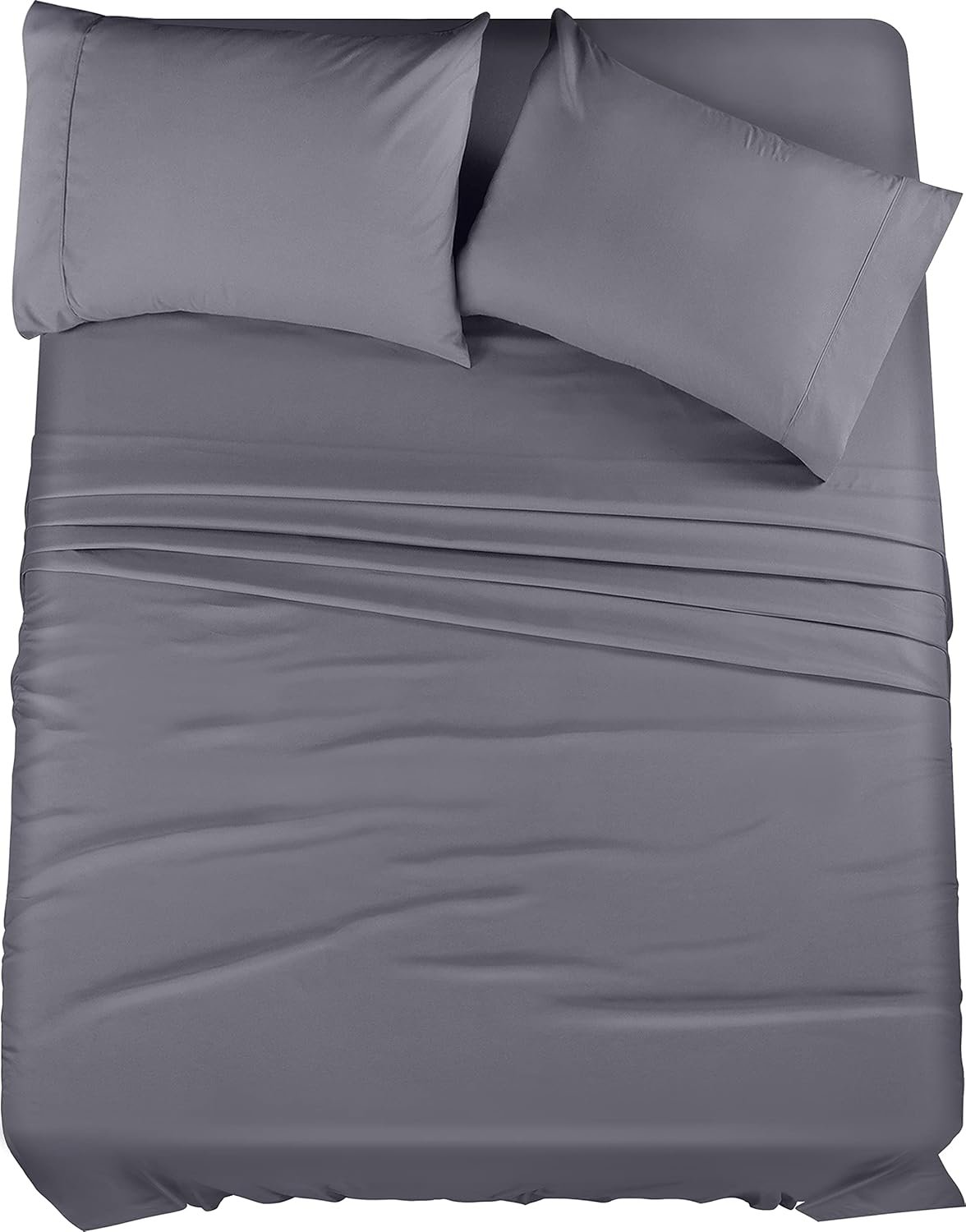Utopia Bedding 4-Qaybood oo Go’ayaal ah – Cabbirka Queen (Grey)